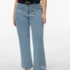 Vmctessa-Jeans met hoge taille en wijde pijpen