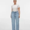 Vmctessa-Jeans met hoge taille en wijde pijpen