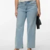 Vmctessa-Jeans met hoge taille en wijde pijpen