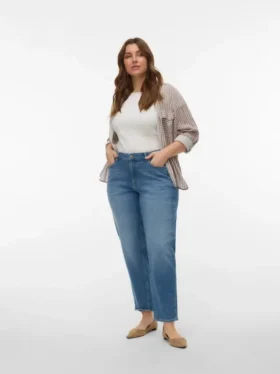 Vmctessa-Stretch High Rise Mom Fit-Jeans