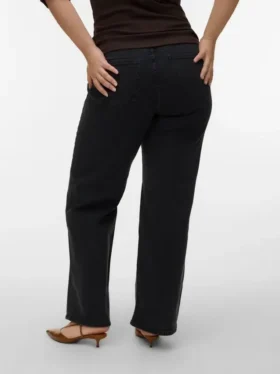 Vmctessa-Stretch jeans met hoge taille en wijde pijpen