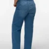 Vmctessa-Stretch jeans met hoge taille en wijde pijpen