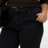 Vmctessa-Stretch jeans met hoge taille en wijde pijpen