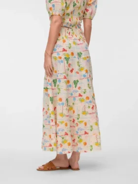 Vmelena lange rok met hoge taille