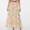 Vmelena lange rok met hoge taille