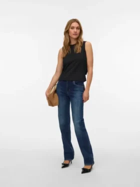 Vmella Mid Rise Straight Fit-Jeans