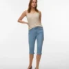 Vmelly capri met middelhoge taille en slanke pasvorm