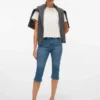 Vmelly capri met middelhoge taille en slanke pasvorm