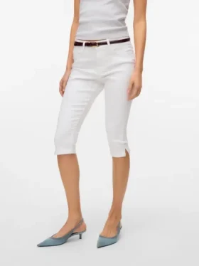 Vmelly capri met middelhoge taille en slanke pasvorm