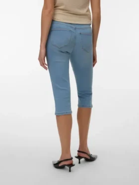 Vmelly capri met middelhoge taille en slanke pasvorm