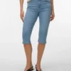 Vmelly capri met middelhoge taille en slanke pasvorm