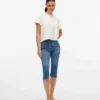 Vmelly capri met middelhoge taille en slanke pasvorm