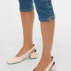 Vmelly capri met middelhoge taille en slanke pasvorm