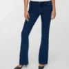 Vmelly-Jeans met middelhoge taille en uitlopende pijpen