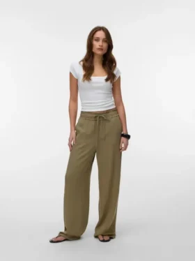 Vmemma broek met hoge taille