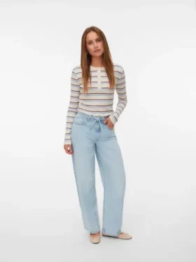 Vmestelle High Rise Barrel Fit-Jeans