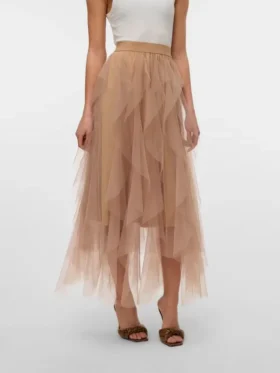 Vmeve lange rok met hoge taille