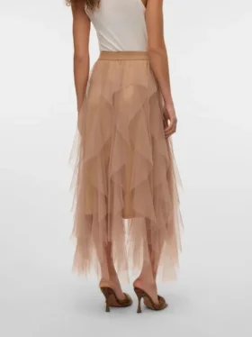 Vmeve lange rok met hoge taille