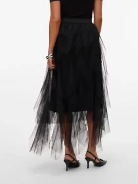 Vmeve lange rok met hoge taille