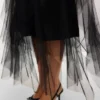 Vmeve lange rok met hoge taille