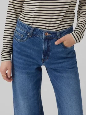 Vmfaith-Jeans met lage taille en wijde pijpen