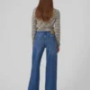 Vmfaith-Jeans met lage taille en wijde pijpen