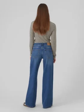 Vmfaith-Jeans met lage taille en wijde pijpen