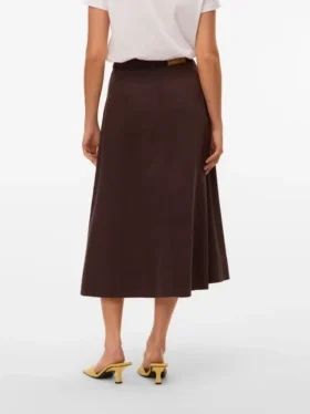 Vmfilia midi-rok met hoge taille