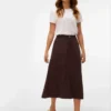 Vmfilia midi-rok met hoge taille