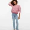 Vmflash-jeans met middelhoge taille en uitlopende pasvorm
