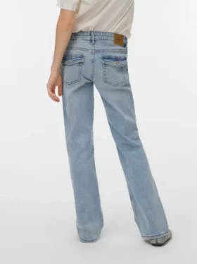 Vmflash-jeans met middelhoge taille en uitlopende pasvorm