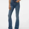 Vmflash-Jeans met middelhoge taille en uitlopende pijpen