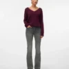 Vmflash-Jeans met middelhoge taille en uitlopende pijpen