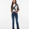 Vmflash-Jeans met middelhoge taille en uitlopende pijpen