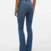 Vmflash-Jeans met middelhoge taille en uitlopende pijpen