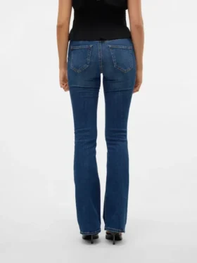 Vmflash-Jeans met middelhoge taille en uitlopende pijpen