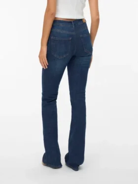 Vmflash-Jeans met middelhoge taille en uitlopende pijpen