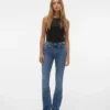Vmflash-Jeans met middelhoge taille en uitlopende pijpen