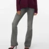 Vmflash-Jeans met middelhoge taille en uitlopende pijpen
