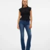 Vmflash-Jeans met middelhoge taille en uitlopende pijpen
