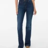 Vmflash-Jeans met middelhoge taille en uitlopende pijpen