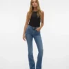 Vmflash-Jeans met middelhoge taille en uitlopende pijpen