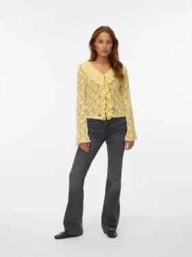 Vmflash Mid Rise Flared Fit-Jeans