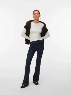 Vmflash Mid Rise Flared Fit-Jeans