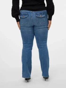 Vmflash Mid Rise Flared Fit-Jeans