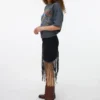 Vmfreja midi-rok met middelhoge taille