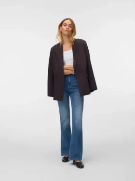 Vmgigi-Jeans met hoge taille en uitlopende pijpen