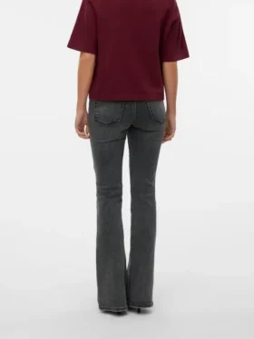 Vmgigi-Jeans met hoge taille en uitlopende pijpen