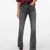Vmgigi-Jeans met hoge taille en uitlopende pijpen