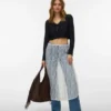 Vmharper midi-rok met hoge taille